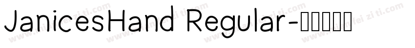 JanicesHand Regular字体转换